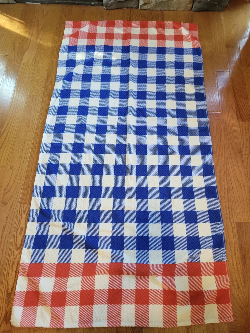 Room Essentials Red, Blue and White Gingham Beach Towel